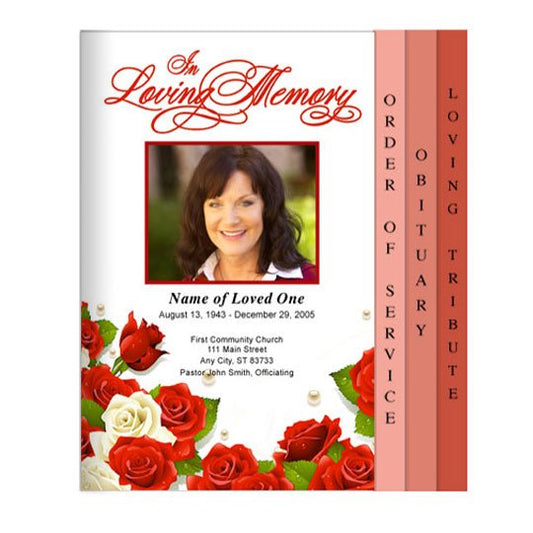 Diva 8 - Sided Graduated Funeral Program Template - The Funeral Program Site