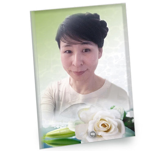 Divine Beveled Glass Memorial Portrait - The Funeral Program Site