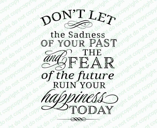 Don't Let Your Sadness Funeral Quote Word Art - The Funeral Program Site