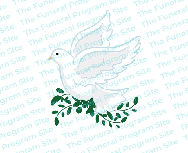 White Dove Funeral Clip Art.