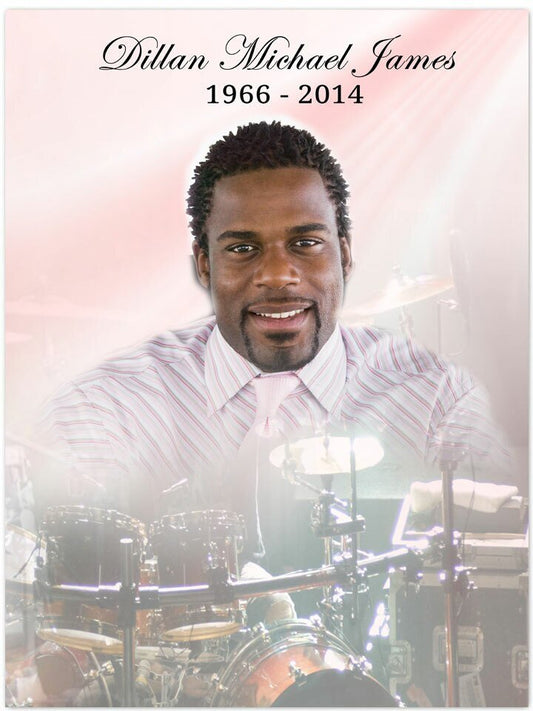 Drums Funeral Poster Memorial Portrait - The Funeral Program Site