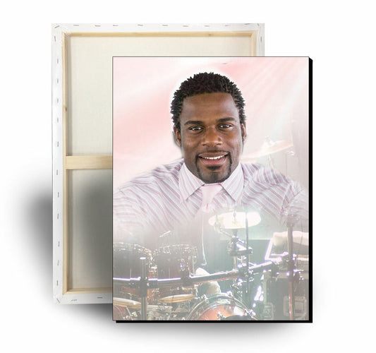 Drums Memorial Canvas Print - The Funeral Program Site