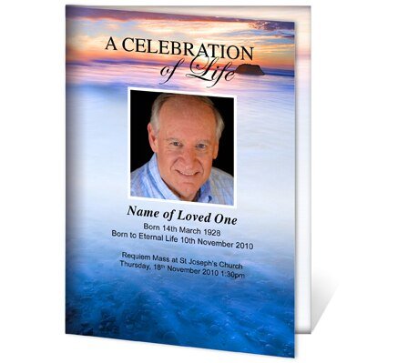 Dusk A4 Funeral Order of Service Template - The Funeral Program Site