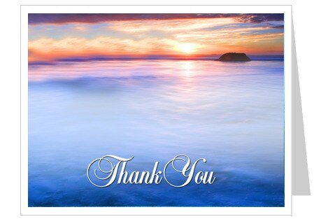 Dusk Thank You Card Template - The Funeral Program Site