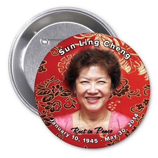 Dynasty Memorial Button Pin (Pack of 10) - The Funeral Program Site