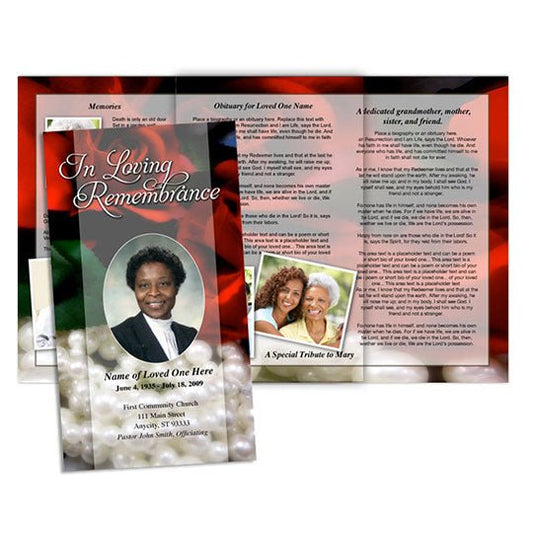 Elegance TriFold Funeral Brochure Template - The Funeral Program Site