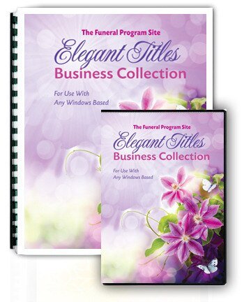 Elegant Funeral Program Titles Word Art Pak - The Funeral Program Site