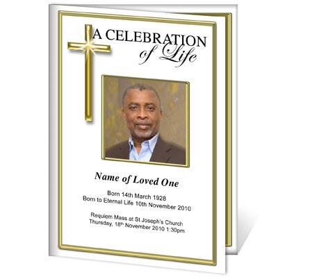 Embassy A4 Funeral Order of Service Template - The Funeral Program Site