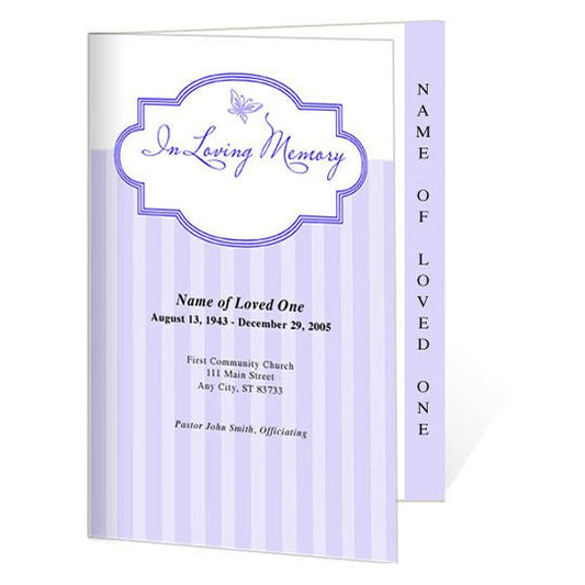 Embrace 4 - Sided Graduated Funeral Program Template - The Funeral Program Site