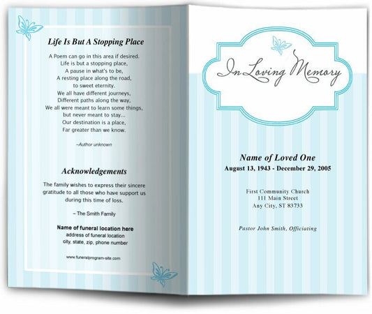 Embrace Funeral Program Template - The Funeral Program Site