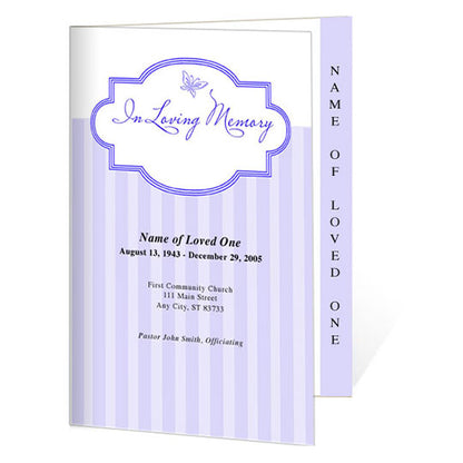 Embrace 4-Sided Graduated Funeral Program Template.