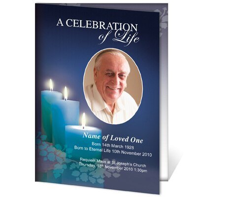 Enlighten A4 Funeral Order of Service Template - The Funeral Program Site