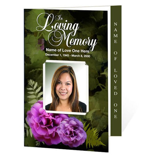 Essence 4 - Sided Graduated Funeral Program Template - The Funeral Program Site