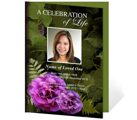 Essence A4 Funeral Order of Service Template - The Funeral Program Site