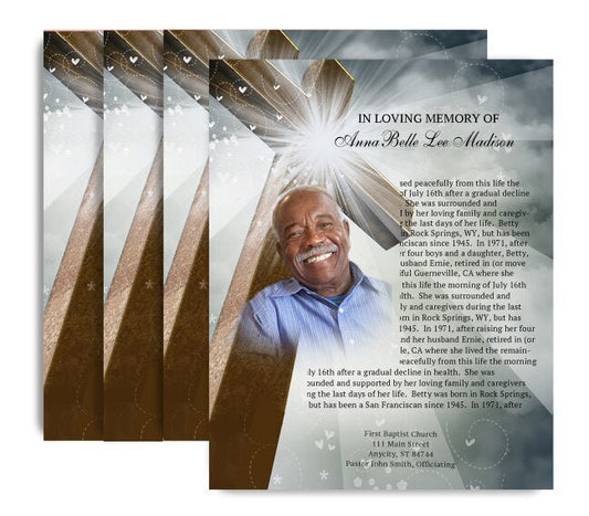 Eternal Funeral Flyer Design & Print (Pack of 50) - The Funeral Program Site