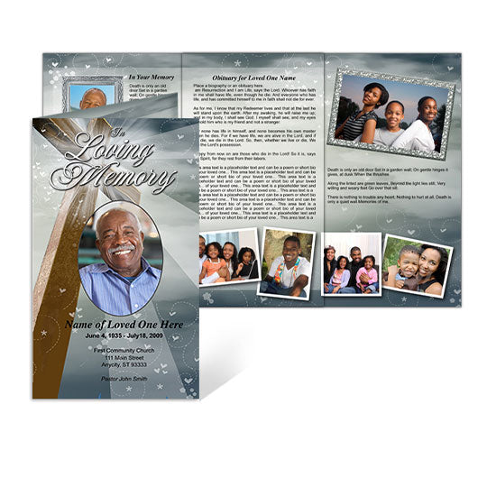 Eternal TriFold Funeral Brochure Template.