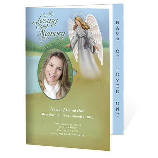 Eve 4-Sided Funeral Graduated Program Template.