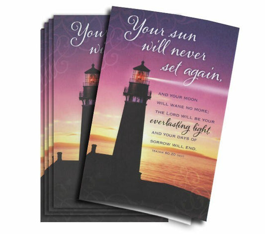 Everlasting Light Funeral Program Paper (Pack of 25) - The Funeral Program Site