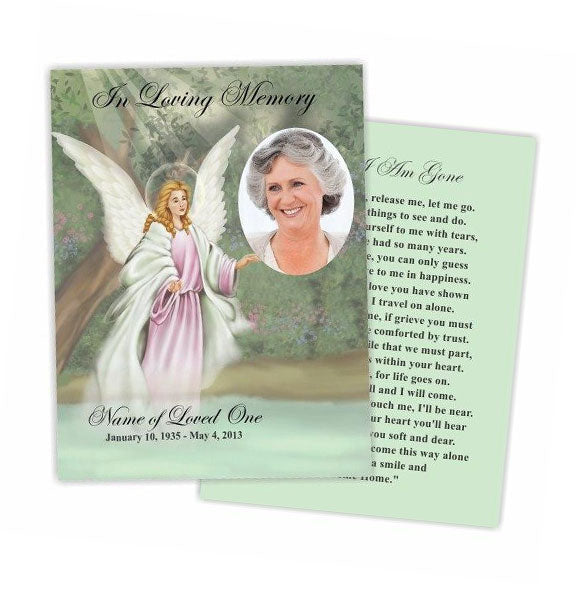 Faith Small Memorial Card Template.