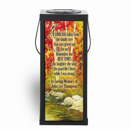 Fallen Limb Solar Powered Memorial Lantern - The Funeral Program Site