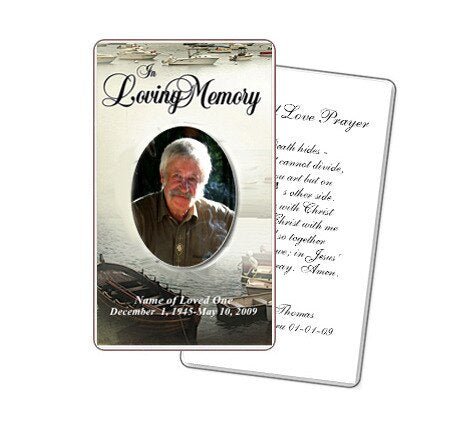 Fishing Prayer Card Template - The Funeral Program Site
