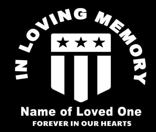 Flag In Loving Memory Car Decal - The Funeral Program Site