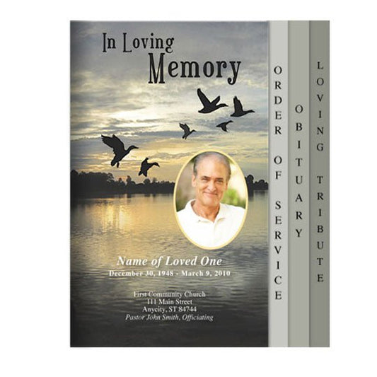Flight 8 - Sided Graduated Funeral Program Template - The Funeral Program Site