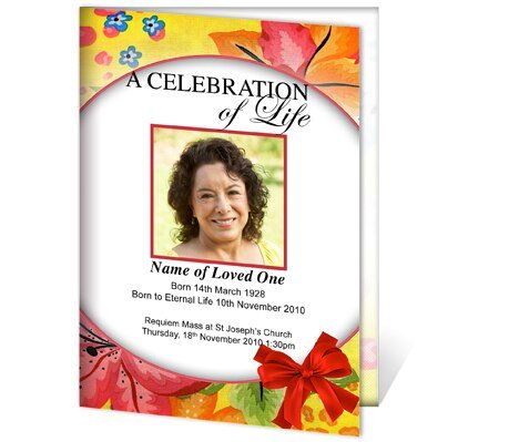 Flora A4 Funeral Order of Service Template - The Funeral Program Site