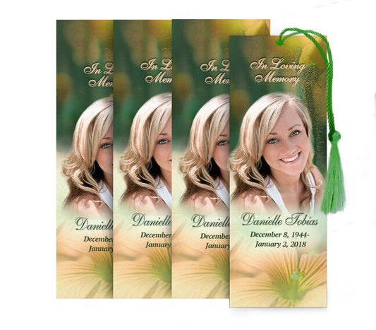 Floral Memorial Bookmark Done For You Design & Print (Pack of 50) - The Funeral Program Site