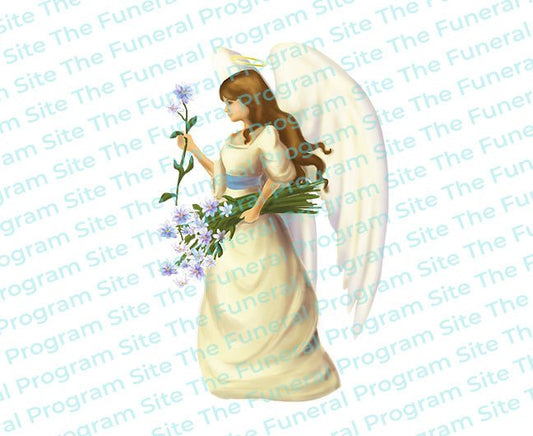 Florentine Angel Vector Clip Art - The Funeral Program Site