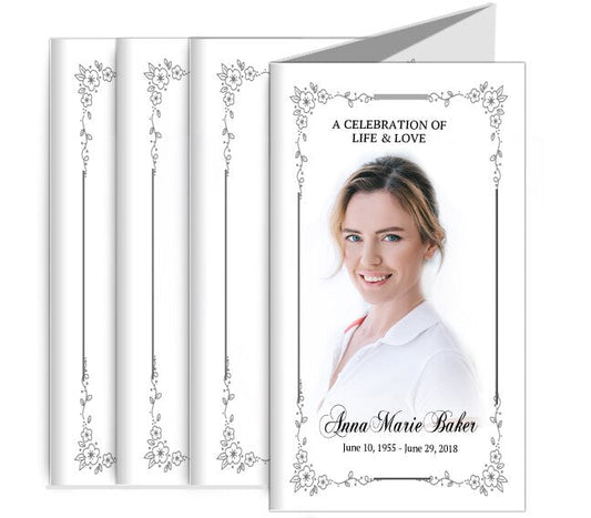 Flourish Frame Funeral Brochure Design & Print (Pack of 50) - The Funeral Program Site