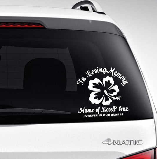 Flower In Loving Memory Car Decal - The Funeral Program Site