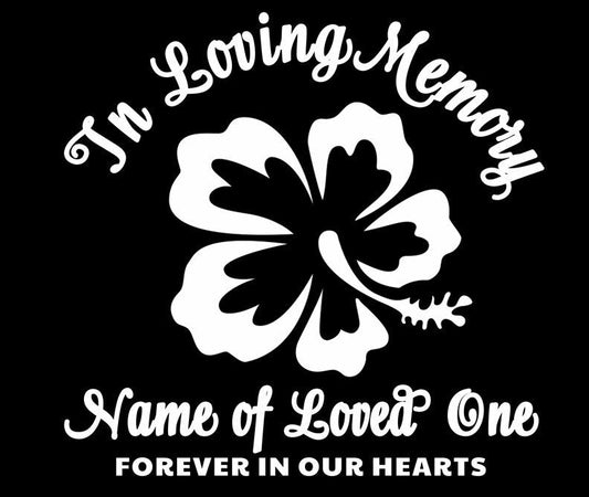 Flower In Loving Memory Car Decal - The Funeral Program Site
