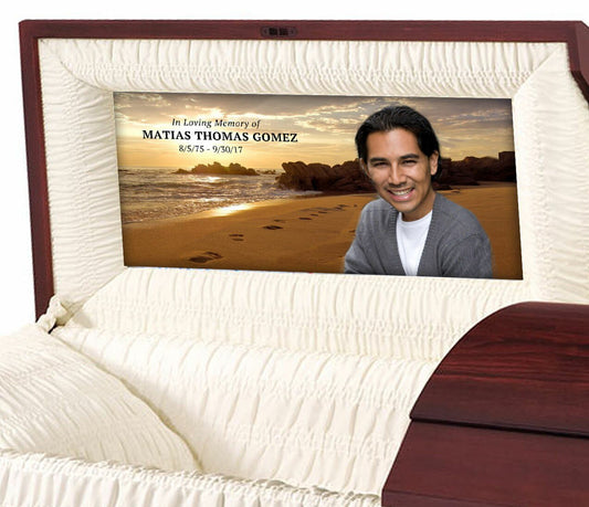 Footprints Casket Head Panel Insert - The Funeral Program Site