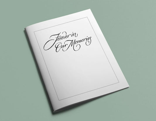 Forever in Our Memories (2 Lines) Funeral Program Title - The Funeral Program Site