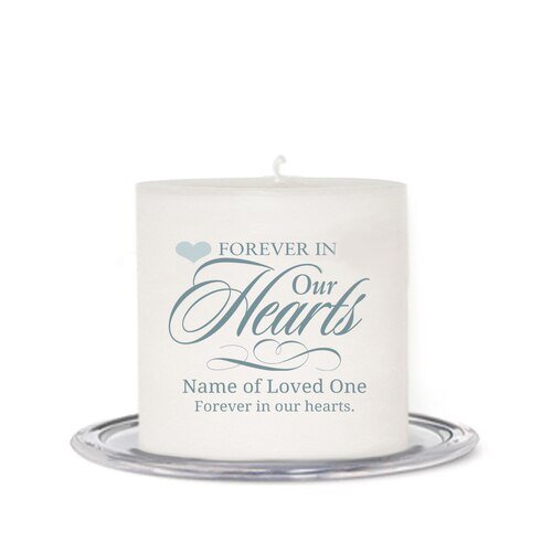 Forever Personalized Small Wax Memorial Candle - The Funeral Program Site