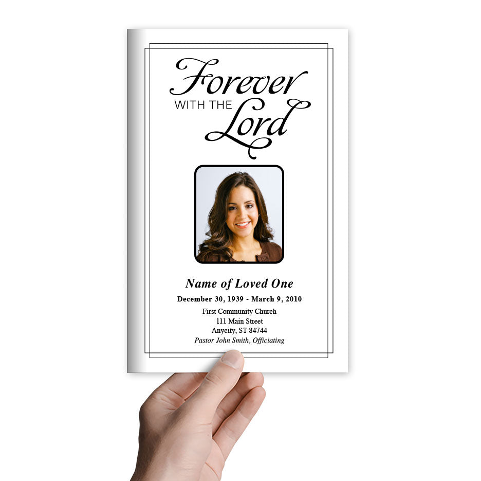 Forever Funeral Program Template.