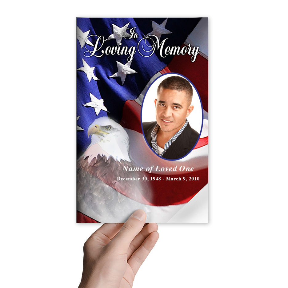 Freedom Funeral Program Template.
