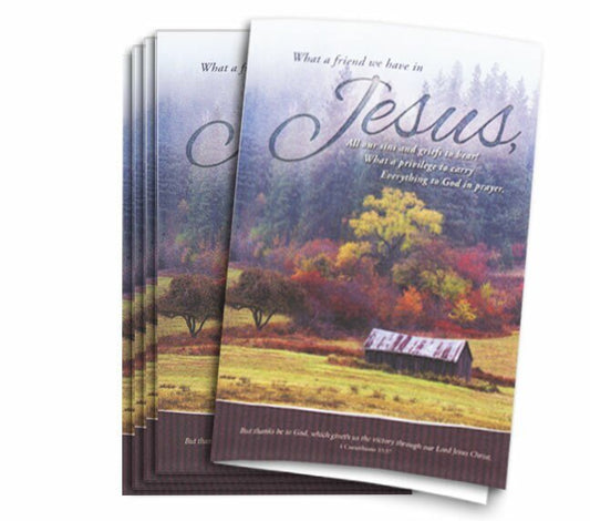 Friend In Jesus Memorial Funeral Program Paper (Pack of 25) - The Funeral Program Site