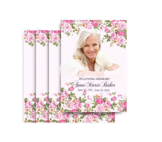 Full Bloom Funeral Postcard Design & Print (Pack of 50) - The Funeral Program Site