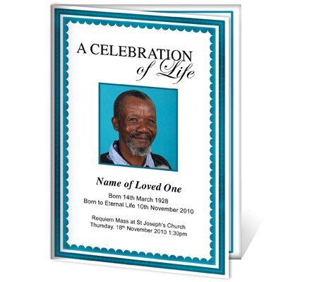 Galant A4 Funeral Order of Service Template - The Funeral Program Site