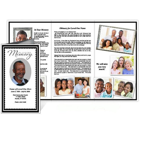 Gallant Trifold Funeral Brochure Template - The Funeral Program Site
