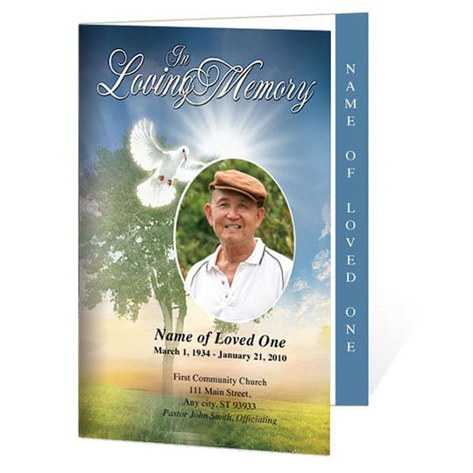 Gardener 4 - Sided Graduated Funeral Program Template - The Funeral Program Site