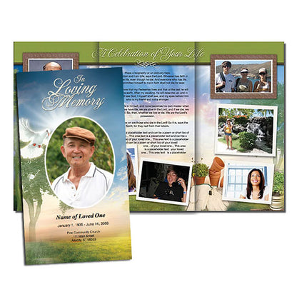 Gardener TriFold Funeral Brochure Template.