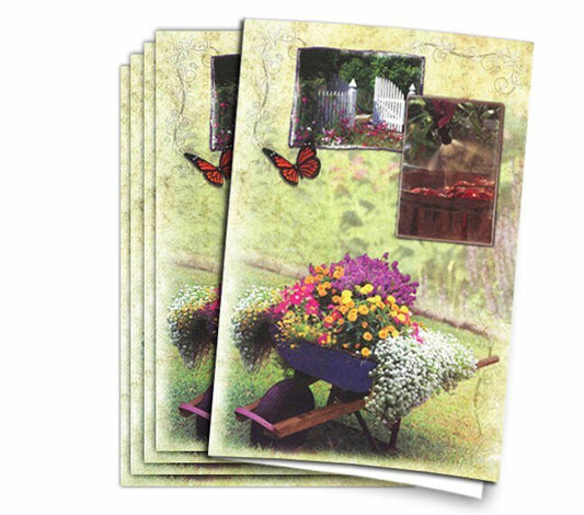 Gardeners Glory Funeral Program Paper (Pack of 25) - The Funeral Program Site