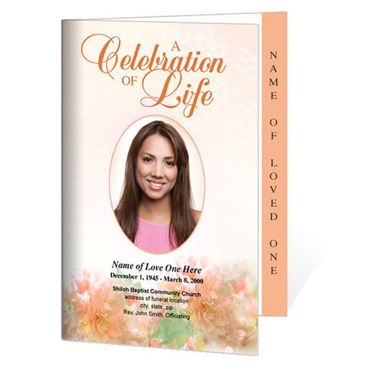 Garland 4 - Sided Graduated Funeral Program Template - The Funeral Program Site