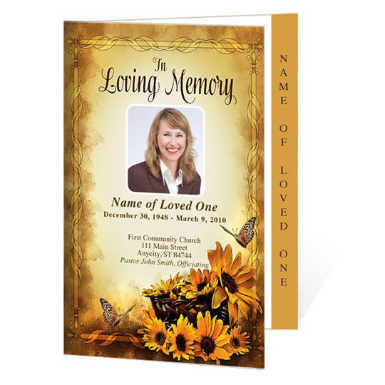 Genesis 4 - Sided Graduated Funeral Program Template - The Funeral Program Site