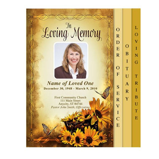 Genesis 8 - Sided Graduated Funeral Program Template - The Funeral Program Site