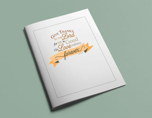 Give Thanks Bible Verse Word Art - The Funeral Program Site
