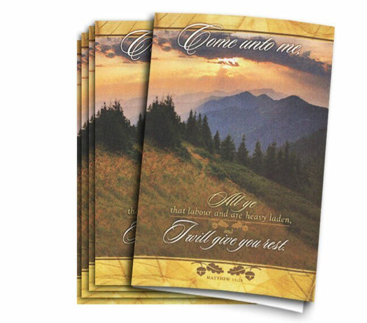 Give You Rest Funeral Program Paper (Pack of 25) - The Funeral Program Site